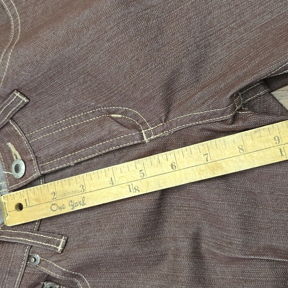 CRUEL GIRL Women's 3 Brown Low Rise Jeans Starched - Picture 2 of 7